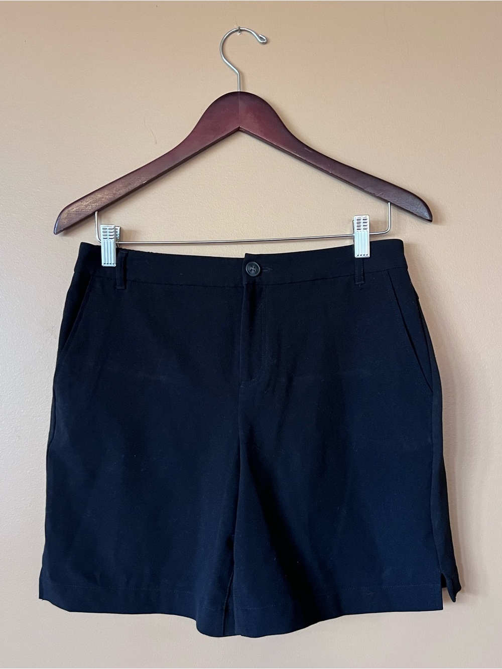 Women's Black Bermuda Shorts - Tailored Everyday Style
